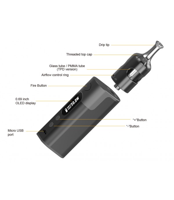Aspire Zelos 50W 2.0 TC with Nautilus 2S Kit